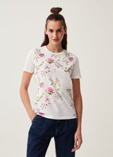 Ovs Cotton T-Shirt With Floral Print